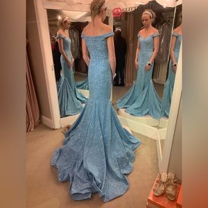 Blue prom dress